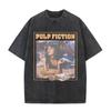 Slávny režisér Quentin Tarantino Film Pulp Fiction Vintage Praná Tričko Muži Ženy Hip Hop Móda Nadrozmerné Tričká Vrchné diely
