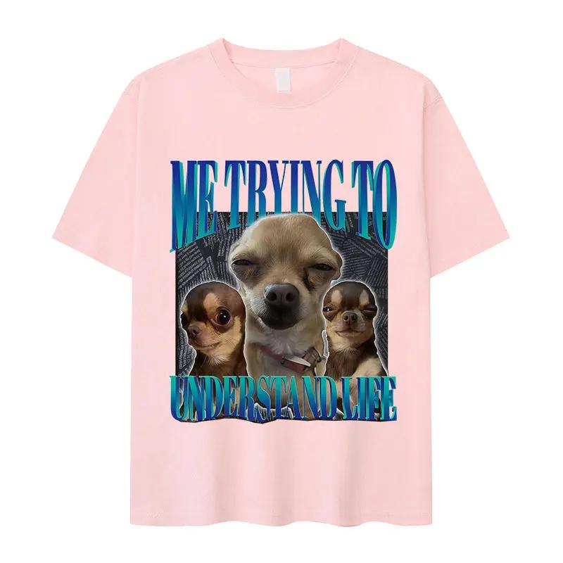 Chihuahua Unisex s Fun Pattern camiseta mee retro Y2K camiseta de Unisexga corta