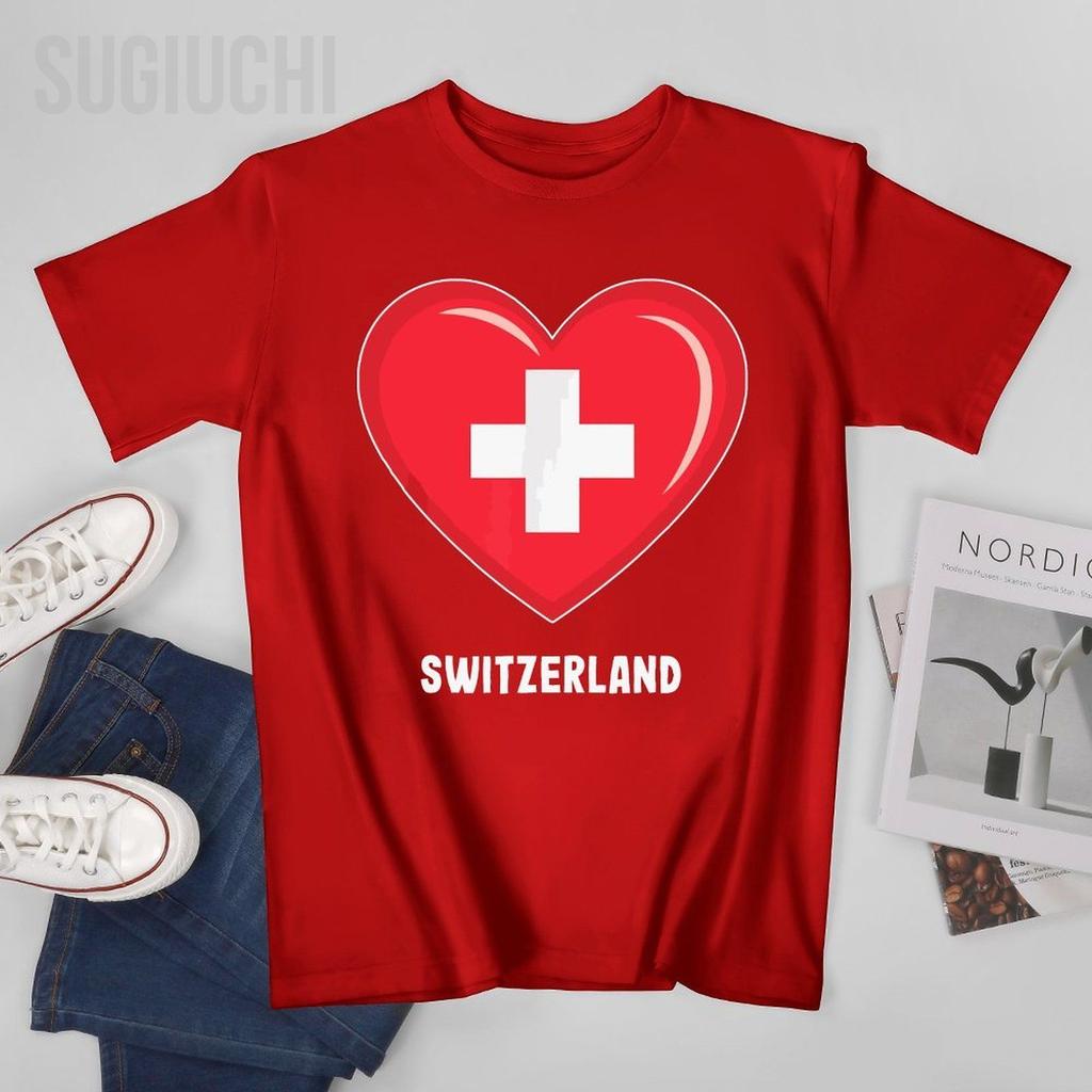 Unisex Unisex Switzerland Flag Swiss Tshirt Tees Oneck T Shirts WoUnisex Boys 100 Cotton TShirt