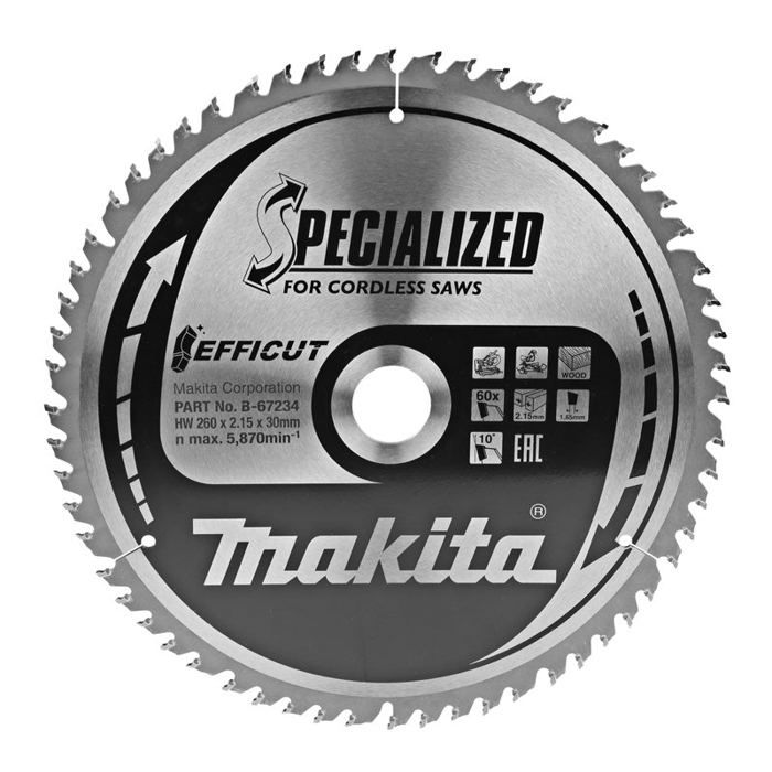 Makita b-67309 lame de scie circulaire 305 x 30 x 2.15 mm nombre de dents: 60 1 pc(s)