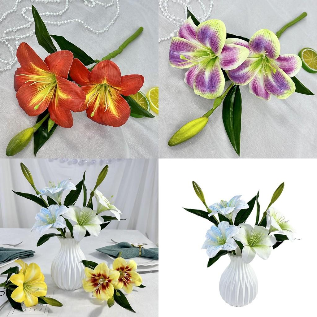 No Ip Realistic Lily And Foxglove Faux Flowers With 3d Printing For Home Styling