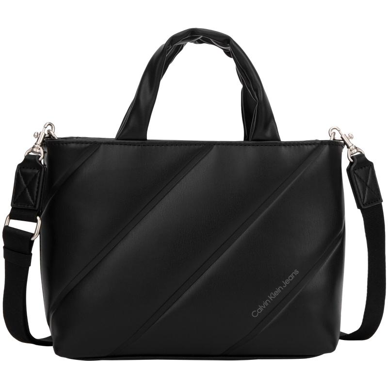 New CALVIN KLEIN Synthetic Material Detachable Shoulder Strap, One Shoulder Handbag, Tote Bag Women's Space Black DH3568-001