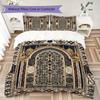 Muslim Pattern Bedding Uilt Set Uilt Cover Pillowcase Home Decoration Birthday Gift (1 * Duvet Cover + 2 * Pillowcase  Without Core)132