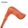Orange Wave Wooden Single Joint Fashion Walking Stick Decorative Cospaly Cane Halloween Mace Crutch  Wand Crosier 92cm