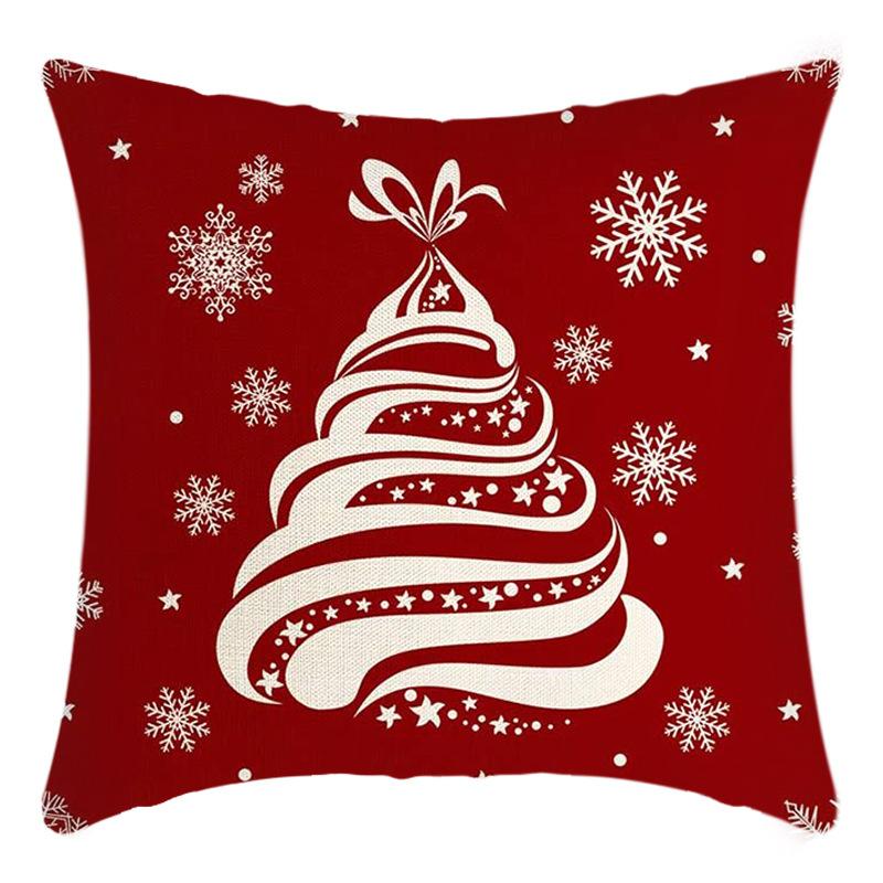 Christmas Pillow Case Printed Living Room Sofa Bedroom Pillow Case Christmas Pillow Case Printed