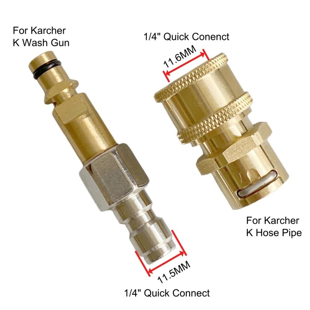 Hochdruckreiniger Zubehör 1/4 Schnellkupplung Anti-Verdreh-Adapter Schlauch und Wasserpistole verbinden für Karcher K Serie