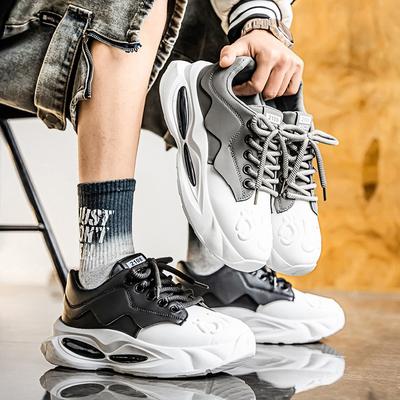 Herrenschuhe Frühling und Herbst Plateau neu vielseitig sportlich lässig Laufen erhöhen Jugend Lederoberfläche