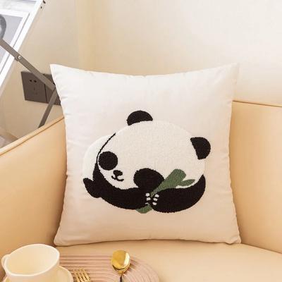 Cartoon-Panda-Druck Einfache Kissenhülle Weiche Kissenbezüge Wohnzimmer Sofa Dekor Haus Stuhl Auto Schlafzimmer Dekorative Kissen