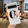 For Google Pixel 10 Pro 10A Phone Case Pixel 9 Pro XL Pixel 8 Pro 9A 8A 7A 7 6A 6 Pro Soft TPU Cover Flower Letters S