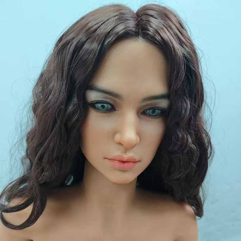Ultra-realistic Silicone Hand-implanted Hair Semi-permanent Makeup Oral Sex Head (detachable) Suitable for 135-172cm Sex Love Doll Accessory