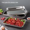 Dianrui'en 304 Stainless Steel Rectangular Deep Plate, 32cm