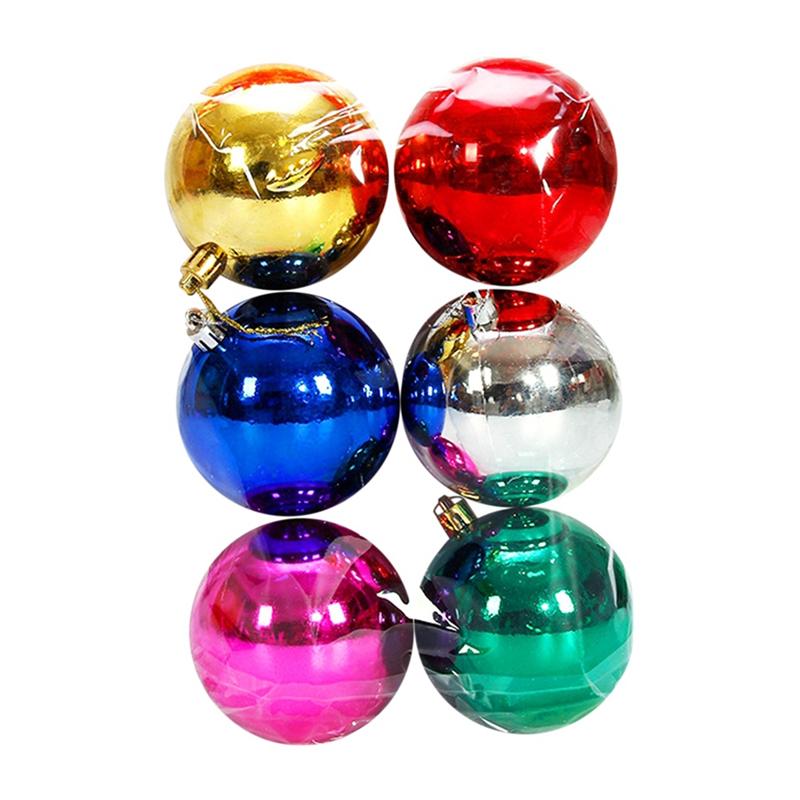 

M-Modern-8Cm 6Pcs Light Christmas Ball Christmas Tree Decorative Pendant Window Roof Shopping Pendant Pendant XL разноцветный
