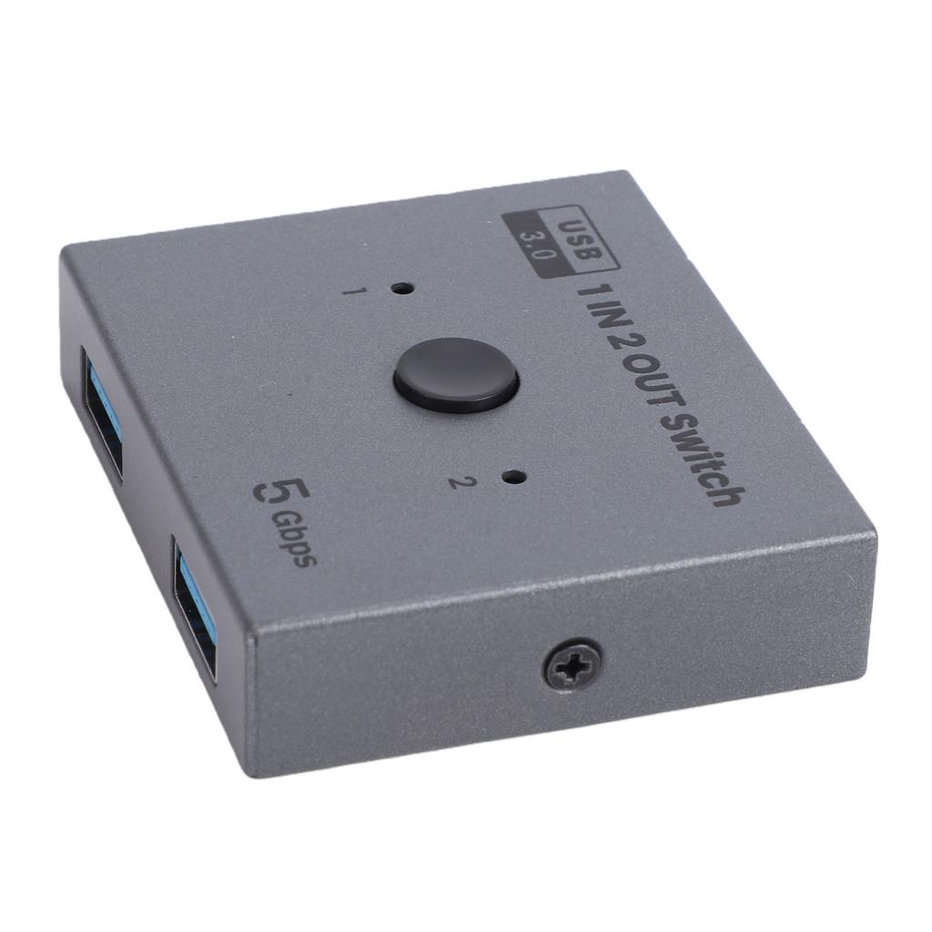 USB 3.0 Switcher Bidirectional 2 In 1 Out 1 In 2 Out 3 Port USB Switcher for Keyboard Printer Scanner