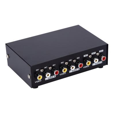 Przełącznik wideo audio 4-drożny, selektory audio 4 w 1 Wyjście kompozytowe wideo stereo dla dekoderów, konsol do gier, selektory audio wideo stereo