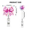 Alligator Clip Badge Holder Personalized Retractable Name Tag Id Card Badge Holder Charming Acrylic Badge Reel For Office Work