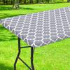 Olanly Rectangle and Round Table Cloth Waterproof Elastic Fitted Table Covers Wipeable Tablecloth Camping for Indoor Outdoor