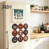 NFC Vinyl Record Player Fridge Magnet for Christmas, with 9 Programmable Records, Set 256MB Memory, LED Light-Up Personalized Magnetic Music Box Mini