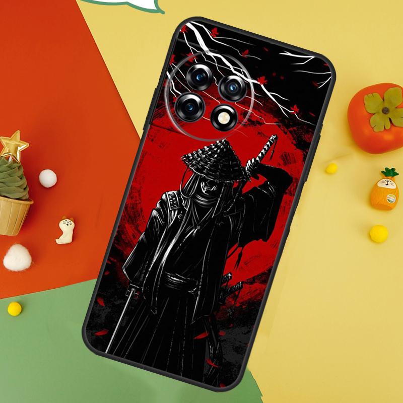 Japan Ninja Samurai Red Sun Case For OnePlus Nord 5 CE 2 3 4 Lite N20 N30 OnePlus 15 13 12 11 10 10T 12R 13T 13R Cover