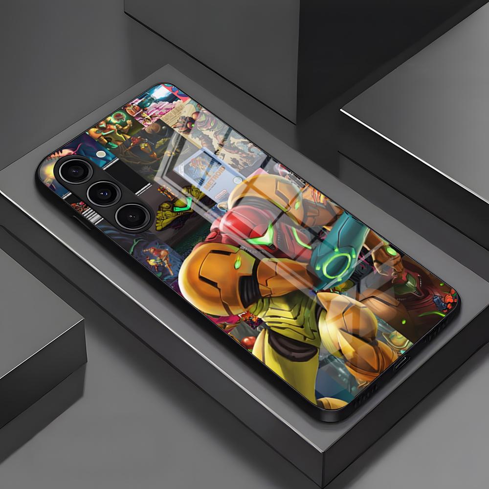 Game Metroid Phone Case For Samsung A25 A13 A33 5G A54 A36 A35 A56 A52 A14 Shockproof Glass Cover