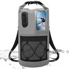 Hiking Day Dry Bag Backpack with PVC Roll Top Closure, Waterproof Storage Design and Front Outer Pocket Access