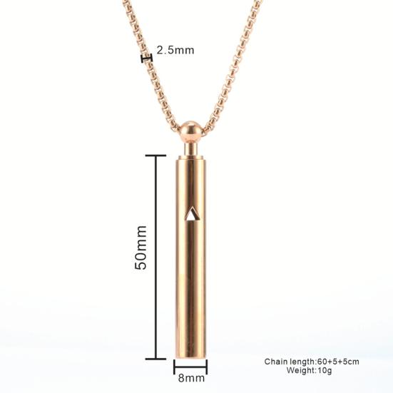 Mindful Breathing Whistle Necklace Stainless Steel Anxiety Reduction Necklace Stress And Panic Relief Necklace Adjustable Length Meditation Inner