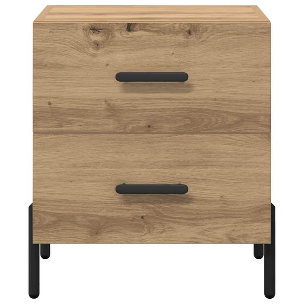 Nightstand Set of 2 Artisan Oak Finish 40 x 35 x 47.5 cm Engineered Wood