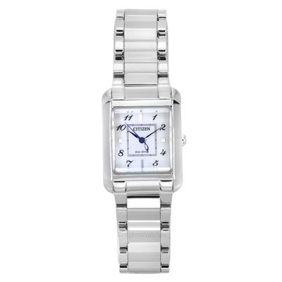 L Eco-Drive Stainless Steel Mother of Pearl Dial EW5600-87D Women's Watch