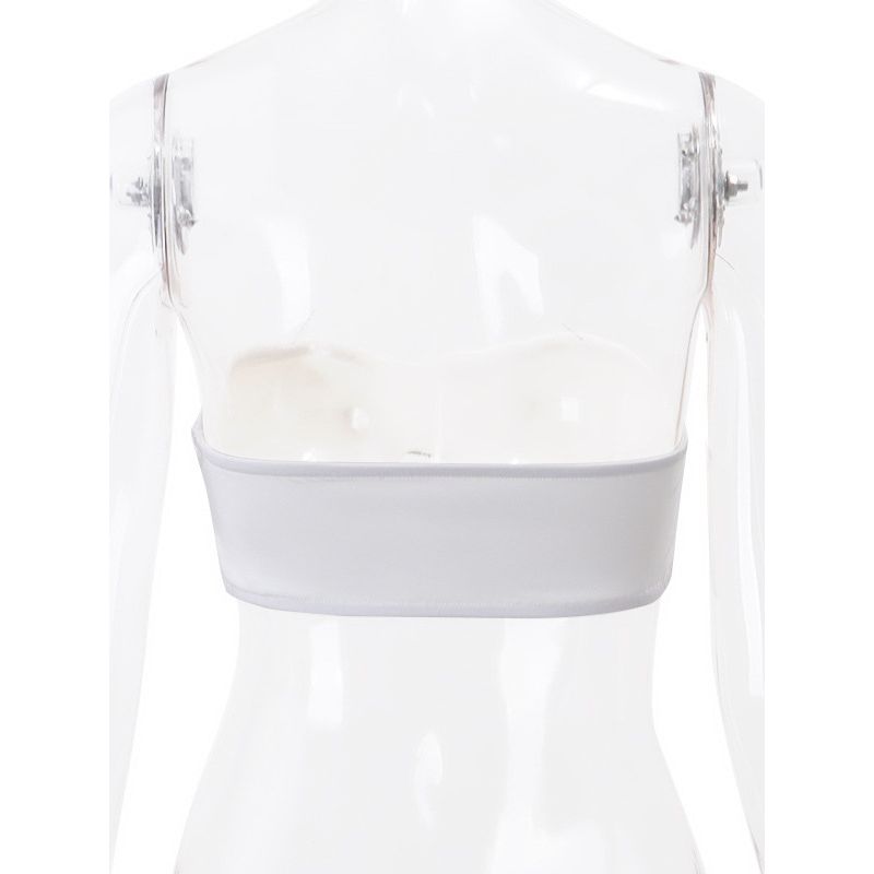 Europe and America Cross Border 2025 New Arrival Y2g Metal Decoration Tube Top Tops Female Sexy Pure Desire Fancy Inner Wear Outer Wear