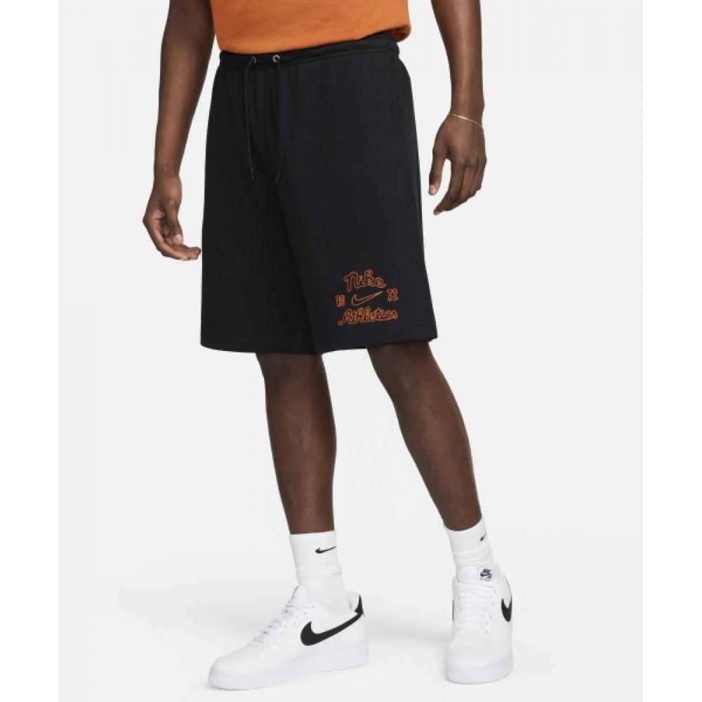 

Университетские шорты NIKE Club French Terry M, черный, безопасный оранжевый FV4450 010