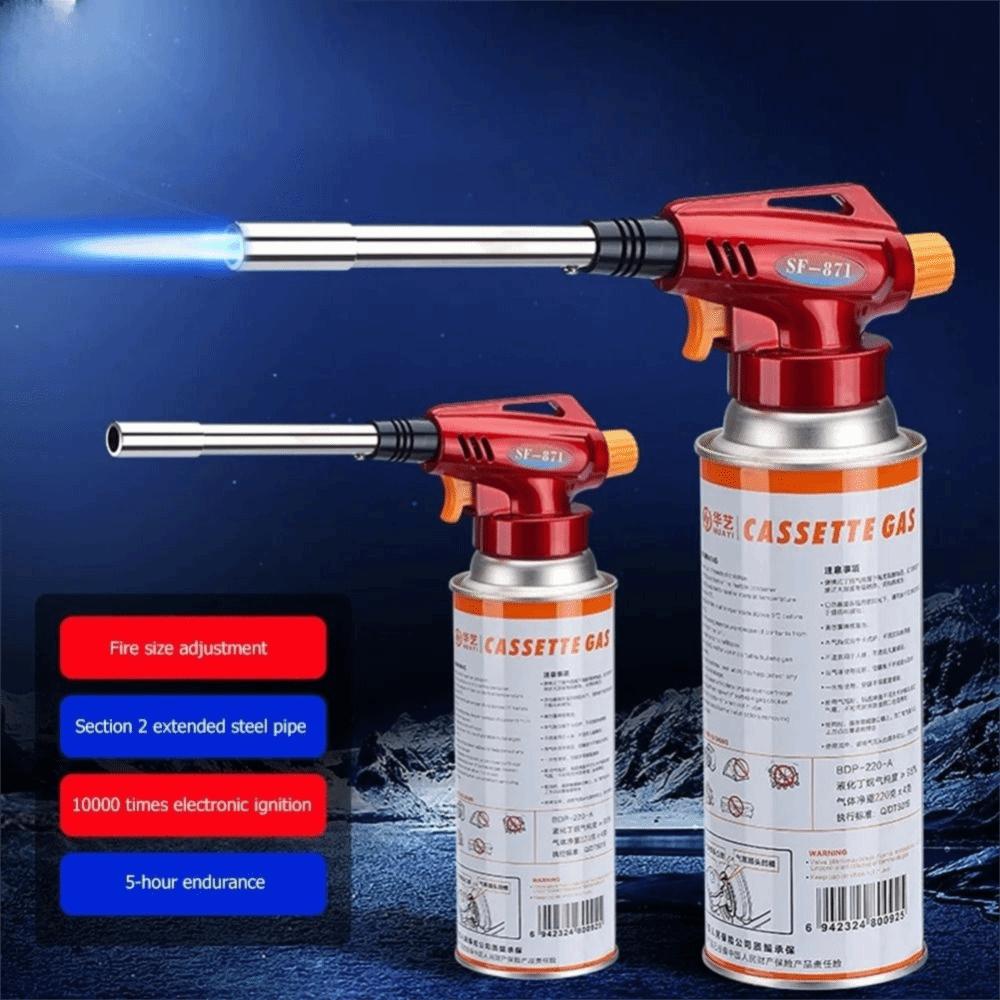 High Temperature Resistance Fire Burner Fuel Torch Adjustable Portable Flamethrower  Roast Pig Hair