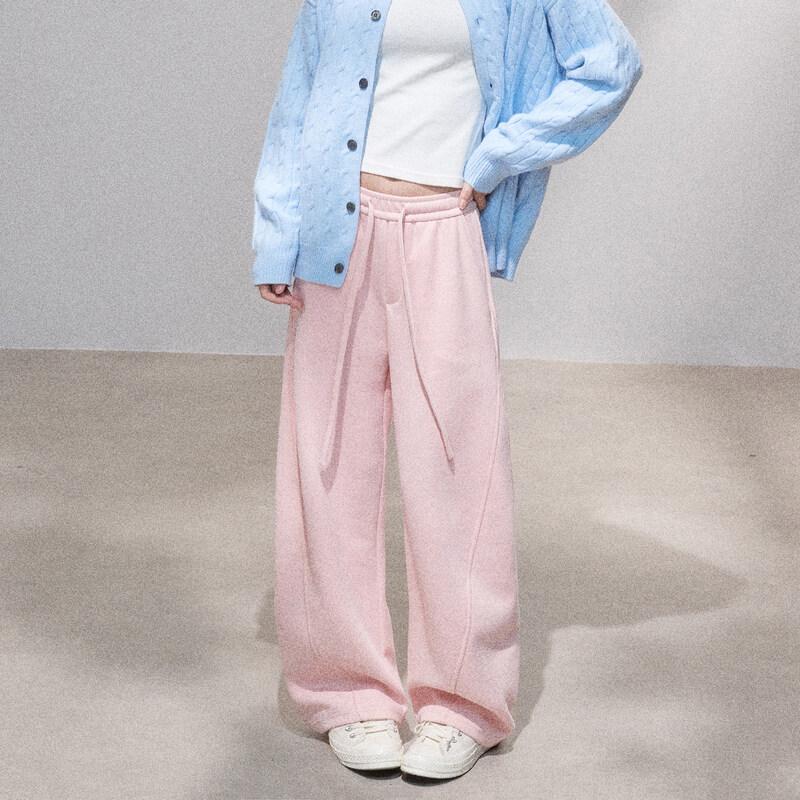 ICH MODE Pine Tea Cocoa Women's Wide-Leg Casual Pants