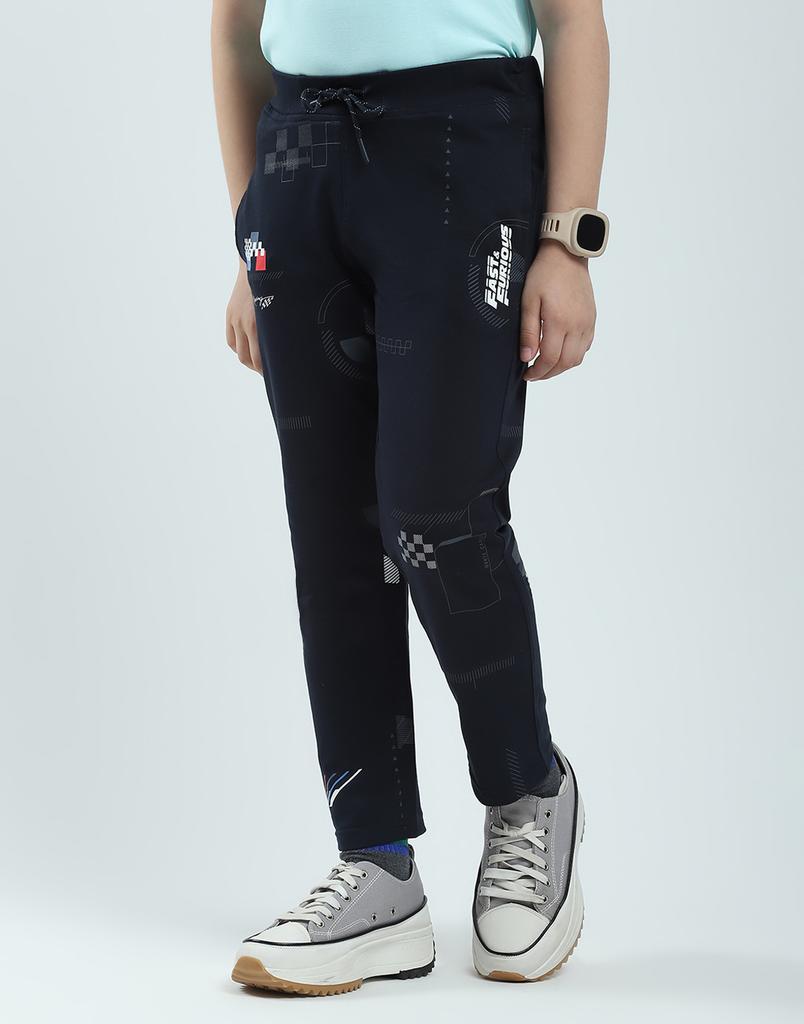Monte Carlo Boy's Regular Fit Printed Track Pants