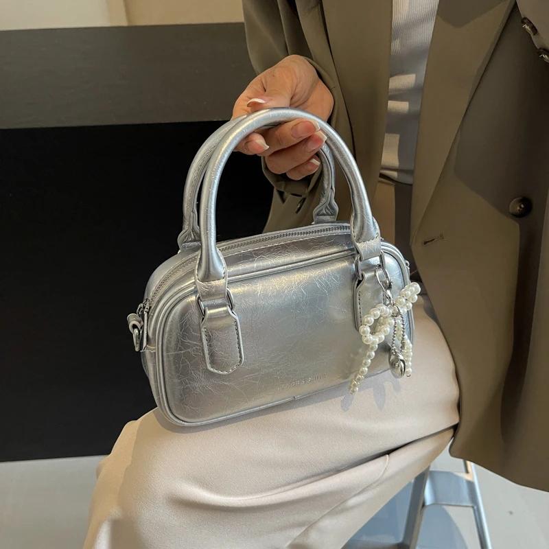 Solid Color Summer Versatile   Fashionable Design Sense Niche Crossbody Bag for Women's Handheld Small Square Bag