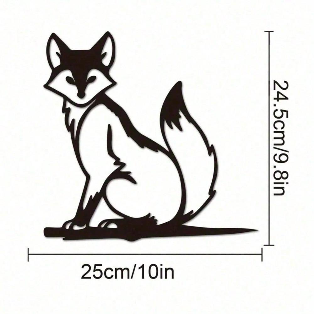 Black Iron Animal Silhouette Wall Art, Rustic Farmhouse Decor for Outdoor Garden Patio Yard, Metal Wall Hanging, Country Cottagecore Accents