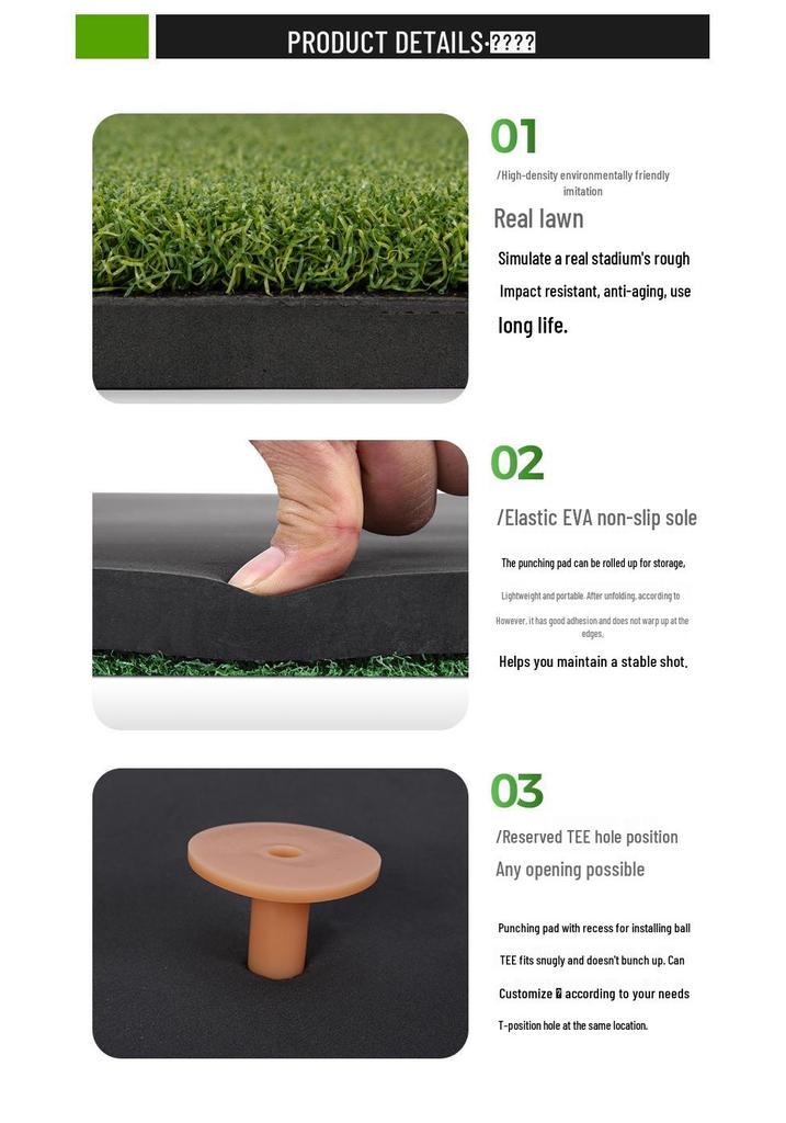 Versatile Golf Practice Mat for Indoor and Outdoor Swing Training