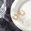 Chic French Pom-pom Hoop Earrings - Trendy, Versatile, and Stylish Women's Fashion