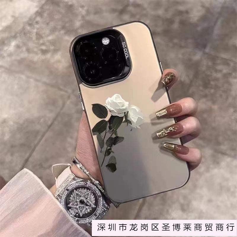 Haze rose for iphone15promax mobile phone case 16plus apple 14 pro girl 13 personality 12