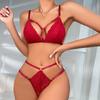 Fei Yun Red Lace Multi-belt Erotic Underwear Set Women's Sexy Bra Underwear Two-piece Set 181