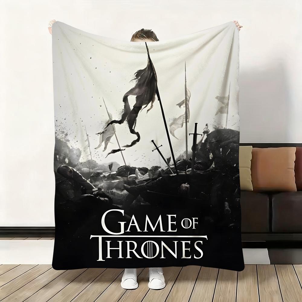 G-Game-Of-Thrones Drache Klassische Kuscheldecke Flanell Flauschig Weich Decke Warm Hautfreundlich Überwurf für Sofa Bett Büro Nickerchen Winter