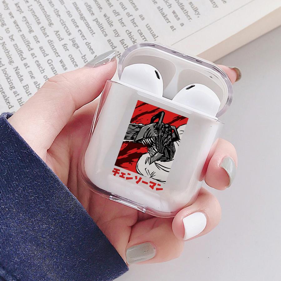 Anime Denji Chainsaw Man Soft Protector Cover Box für Apple Airpods 1 2 3 Pro Transparente Pochita Makima AirPods Hülle