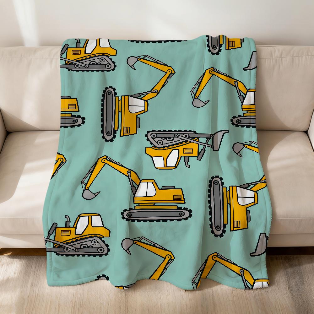 Samochodzik kreskówka ciężarówka koparka wyścigowy Flanelowy miękki ciepły pluszowy koc sofa salon zwierzę dom sypialnia prezent dom Samochód przenośny