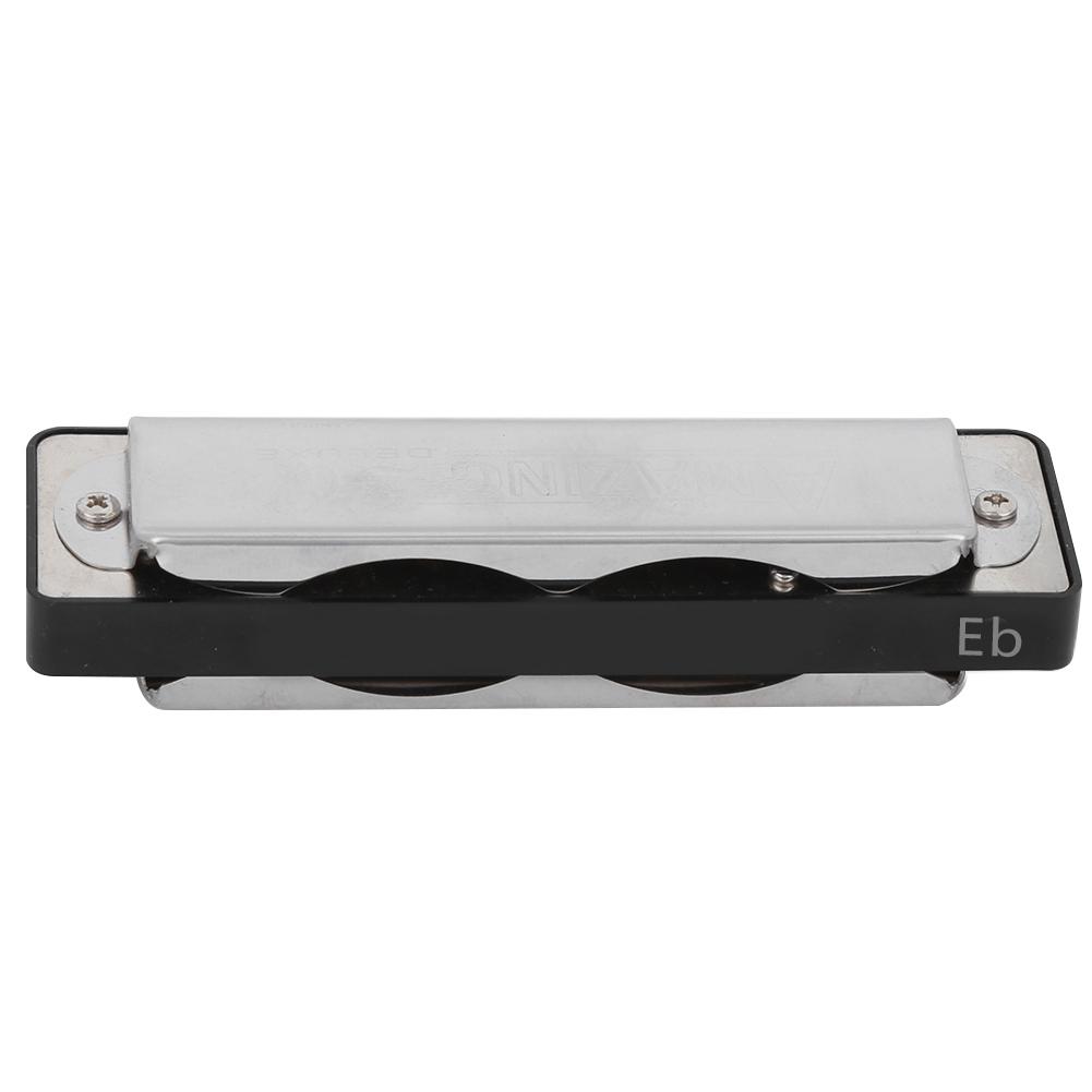 

Blues Harmonica 10‑Hole Mouthorgan Eb Key ABS Resin Comb Beginner Gifts Professional(Blue ) чёрный