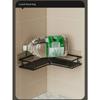 Bathroom Storage Rack Set, Corner Shower Caddy, Wall Mounted Adhesive Shower Organizer