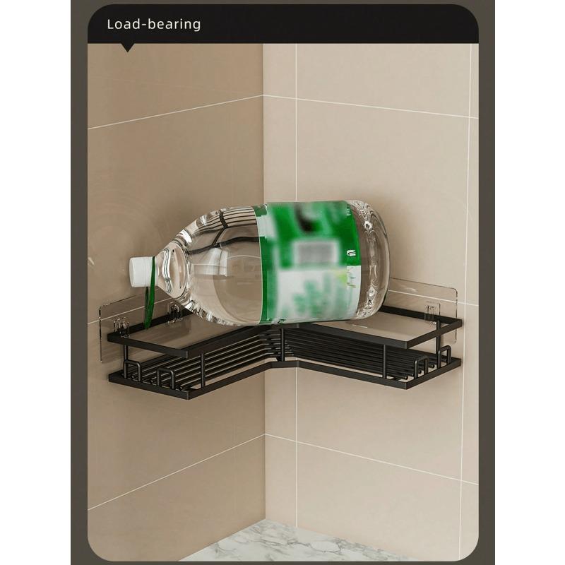 Bathroom Storage Rack Set, Corner Shower Caddy, Wall Mounted Adhesive Shower Organizer