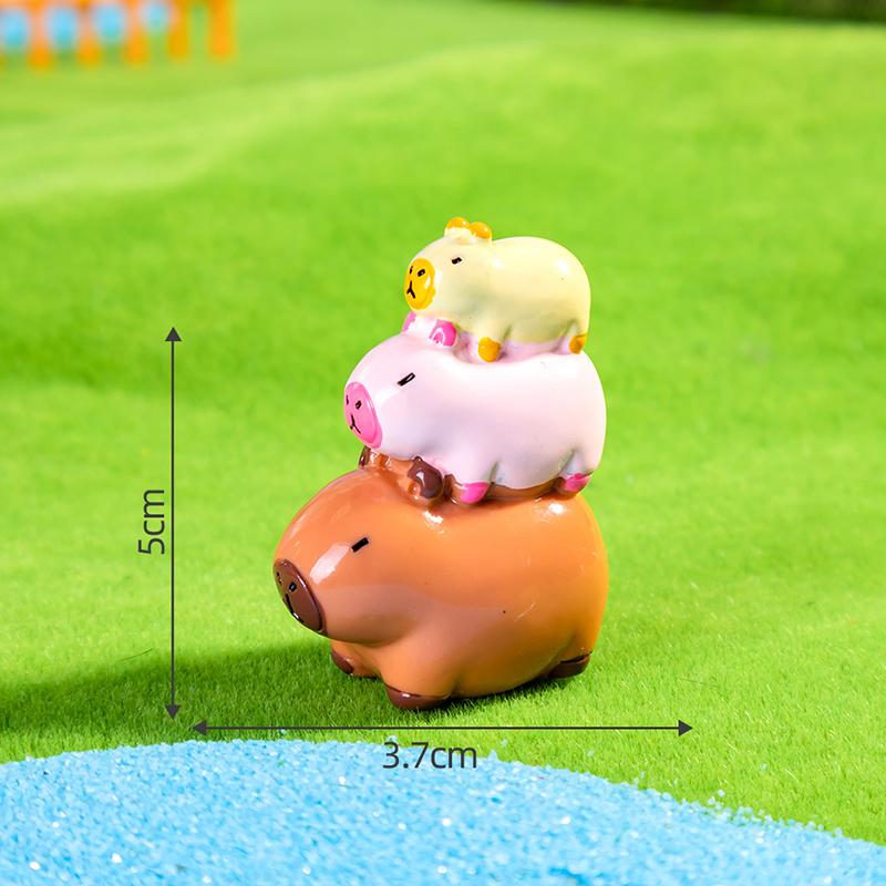 

Мультяшные милые миниатюрные фигурки капибары креативные фигурки мини-животных кавайные украшения для дома своими руками аксессуары подарки