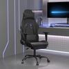 Vidaxl Fotel Gamingowy Z Podnóżkiem, Czarny, Sztuczna Skóra