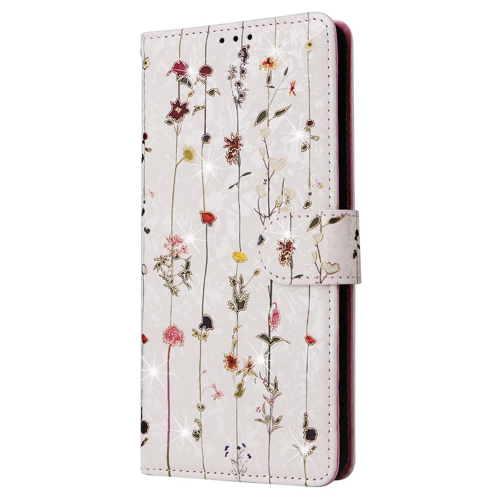 Para Xiaomi Redmi Note 13 Pro 5G/Poco X6 5G Capa Carteira de Couro Flor Verniz Capa de Telefone