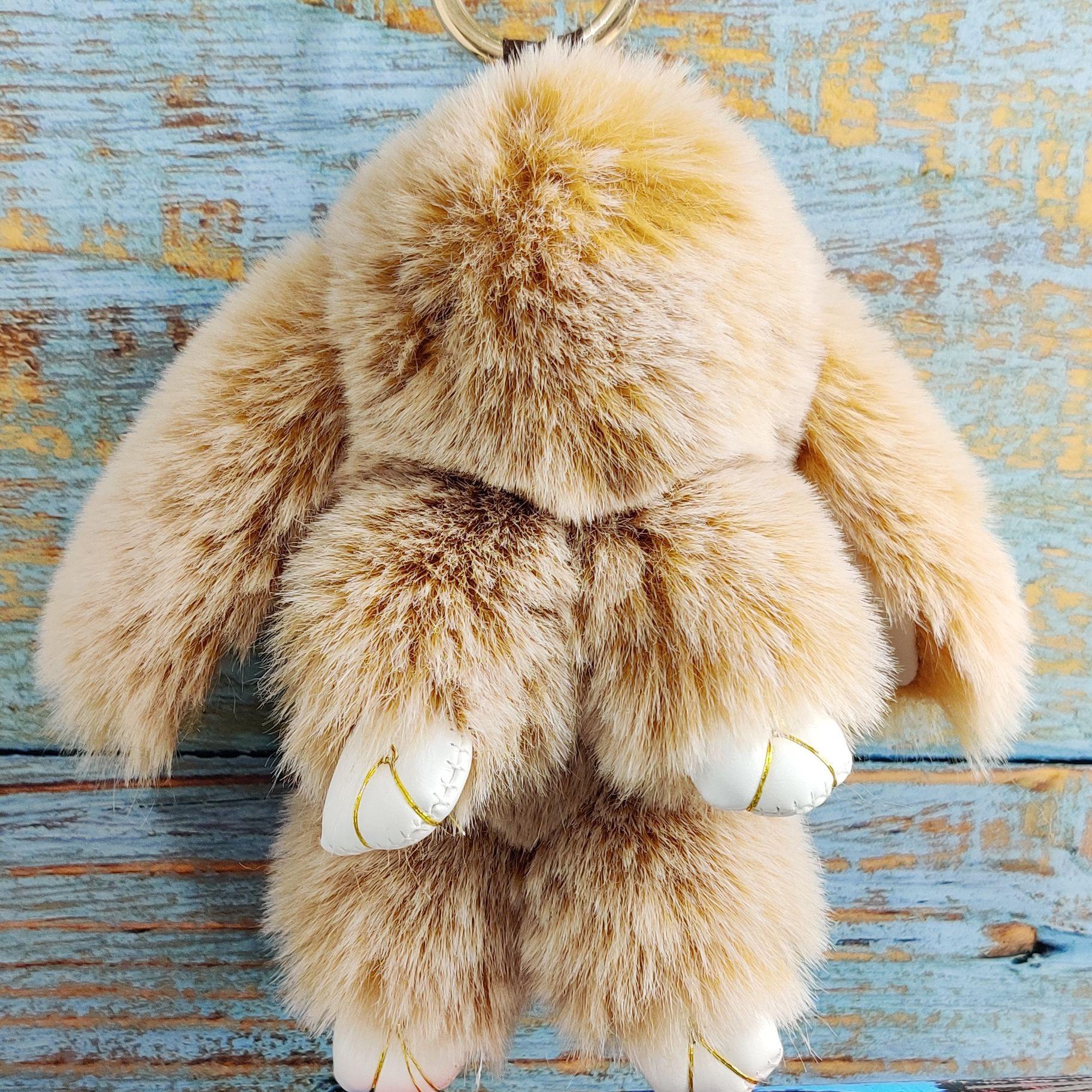 

DIY Cute Rabbit Pretending To Be A Dead Rabbit Keychain Pendant for Women’s Bag Car Pendant Customization