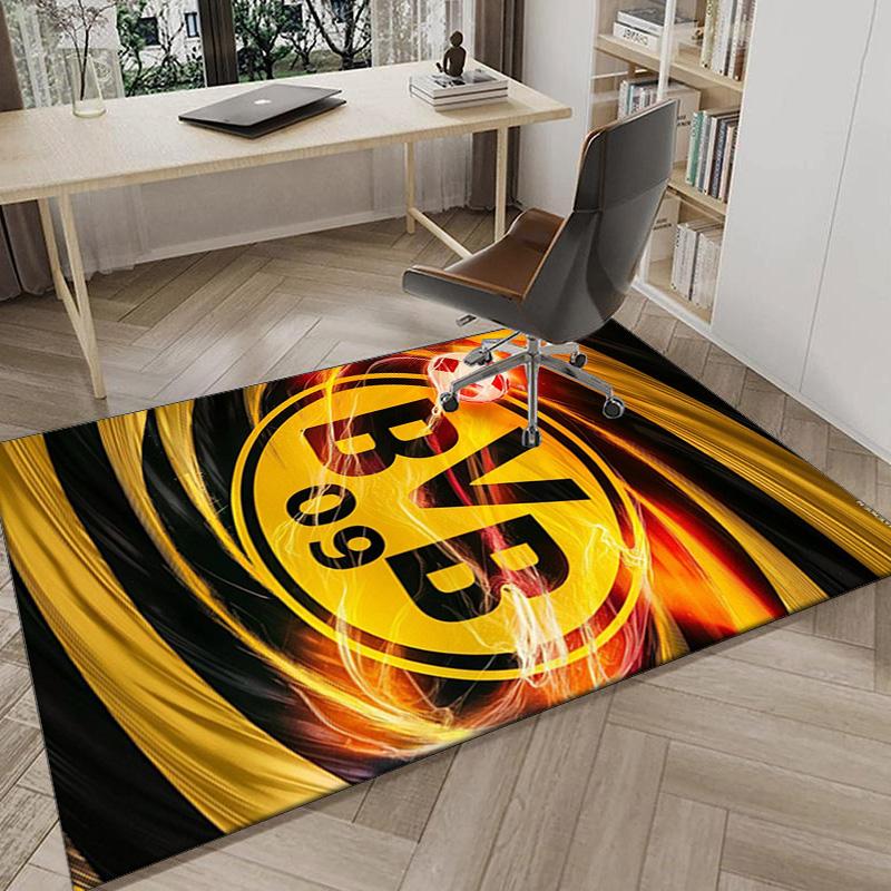 Borussia dortmund Area Rug for Office, Chair Rug, Decorative Carpet Livingroom Mat, Large Size Fan gifts Christmas gifts