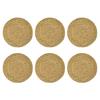 6pcs Handwoven Coaster Set Round Placemat Nonslip 33cm Decorative Table Mats for Home Use Kitchens Essential